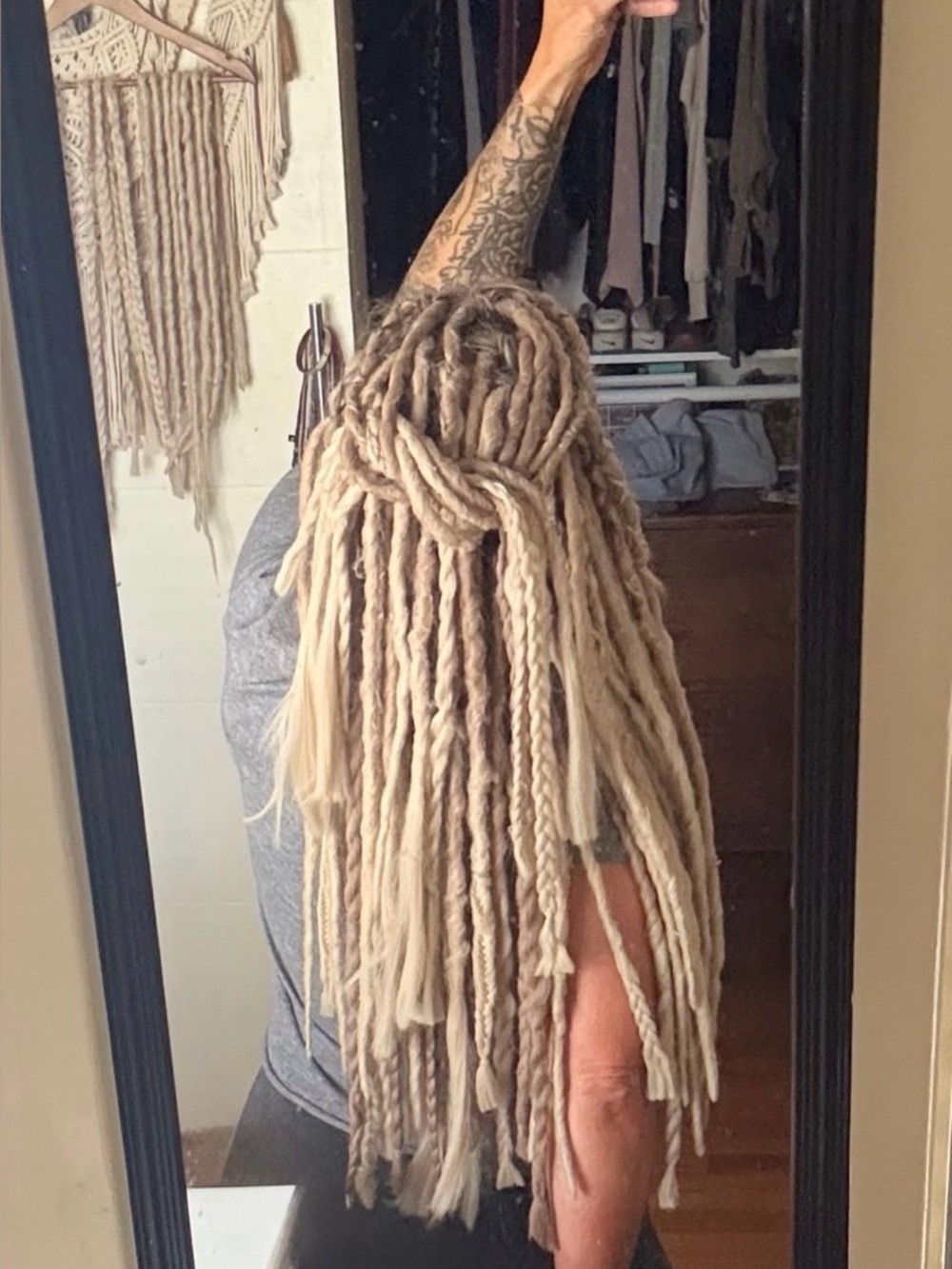 DreadFullHippie Blonde Dread extensions.